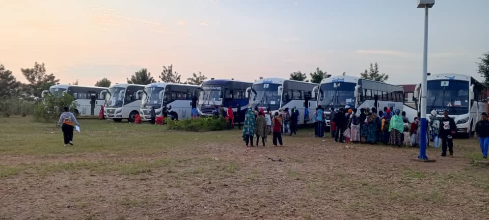 New arrivals of Congolese refugees received at Matanda transit center and being relocated to Nakivale Refugee Settlement